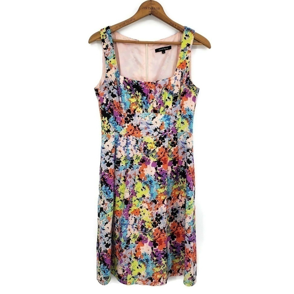 Nanette Lepore  Silk Watercolor Floral Dress